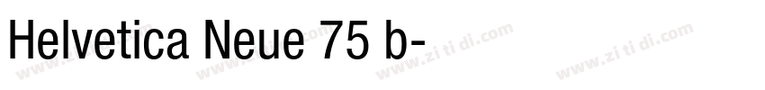 Helvetica Neue 75 b字体转换